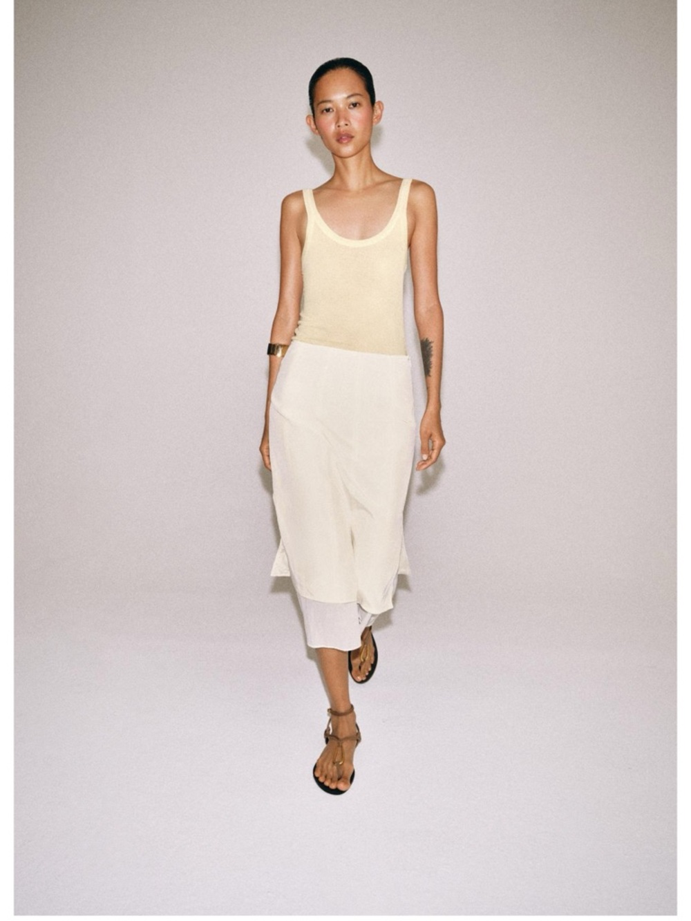 ZARA NWT ZW Collection Combination Midi Skirt